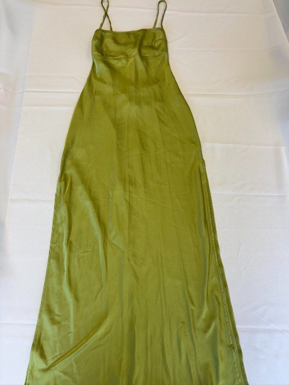 Princess Polly Leyana Maxi Dress Green Satin Size 6 - Picture 4 of 15